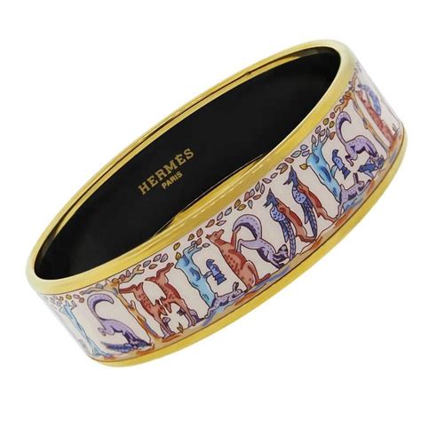 hermes multi color enamel printed narrow|hermes leather bracelets.